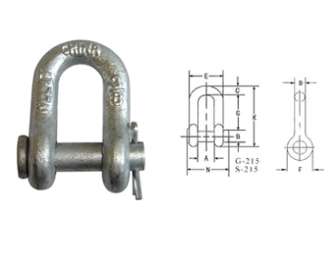 غل زنجیر پین گرد US Shackle-G215