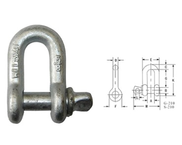 قلاب زنجیر پین پیچ آمریکایی Shackle-G210